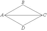 Ромб $ABCD$ с диагональю $AC$