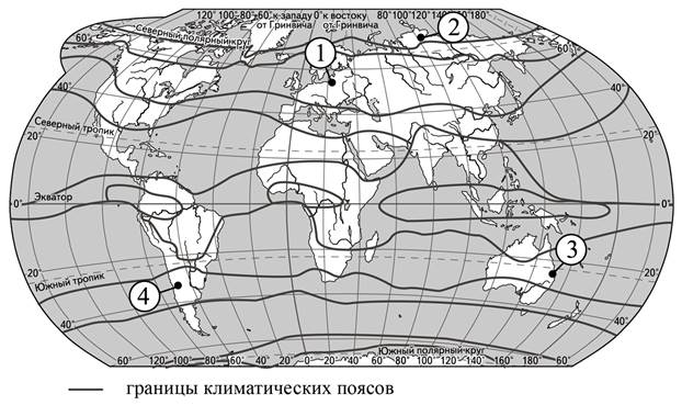 Климатограмма и карта с обозначенными пунктами