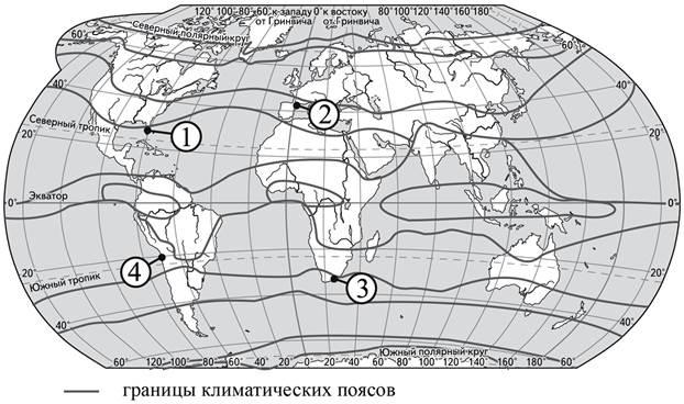 Климатограмма и карта с обозначенными пунктами