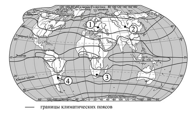 Климатограмма и карта с обозначенными пунктами