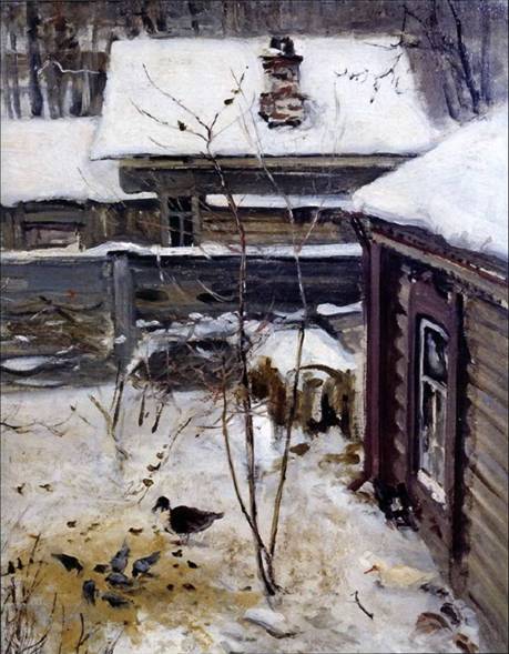 А. К. Саврасов. «Дворик. Зима»
